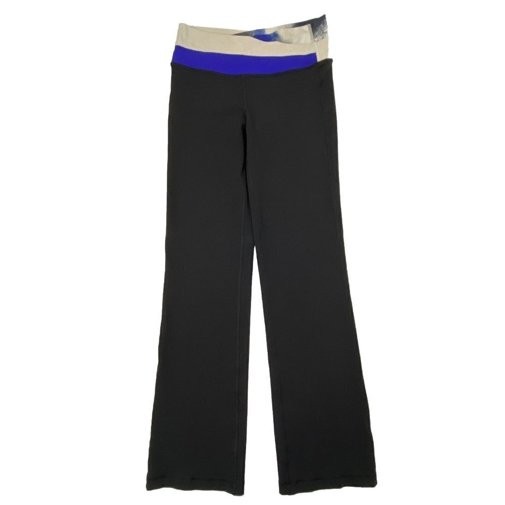 Lululemon Mid Rise Leggings Pants Womens size 4 Yoga Athletic Workout Gym Black